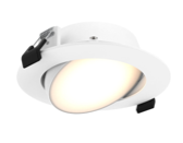 Luminaria para empotrar en cielo de LED integrado 10W, 850lm, 5CCT. Dimeable TRIAC/ELV. Wet Location